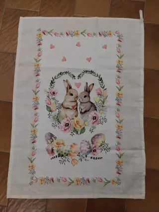 Strofinaccio Pasqua conigli e uova