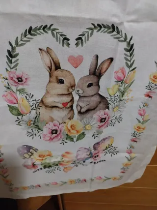 Strofinaccio Pasqua conigli e uova