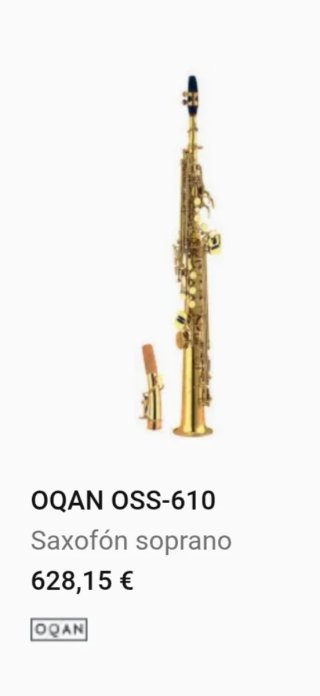 Saxofón soprano nuevo