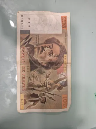 Billete 100 Francos Franceses 1985