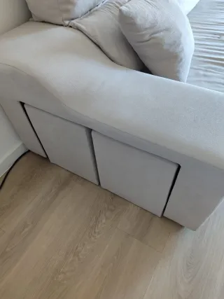 Sofá Cama Beige Tela