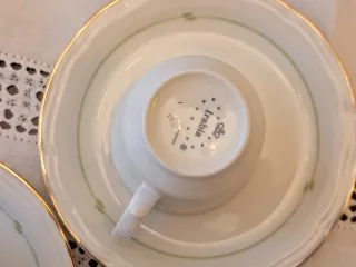 Juego de té y café Irabia porcelana flores