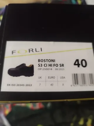 Zapatos de seguridad FORLI negros/amarillos talla