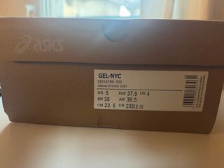 Asics beige/gris talla 37.5