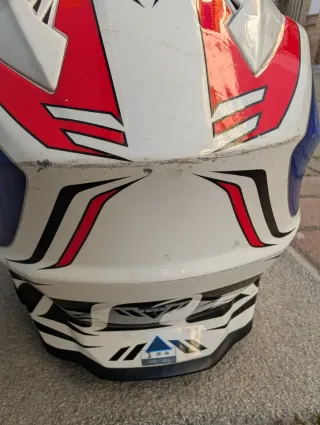 Casco Moto Airoh Rojo y Blanco