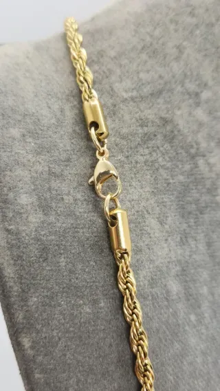 Collar dije Jesucristo acero-oro