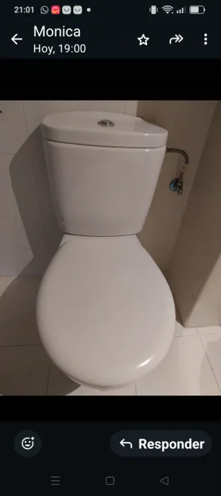 Lavabo con pedestal de cerámica .y baza