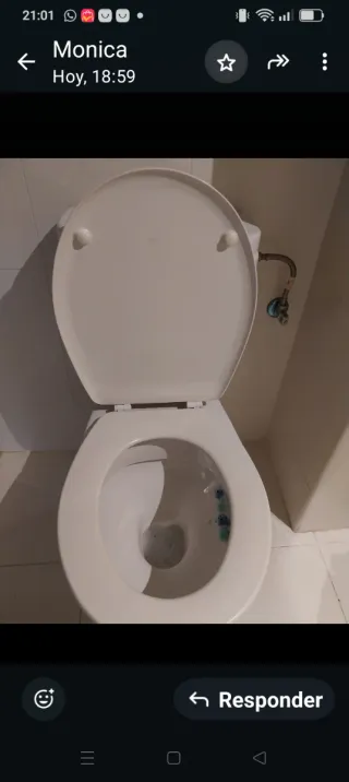 Lavabo con pedestal de cerámica .y baza