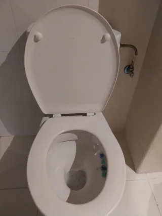 Lavabo con pedestal de cerámica .y baza