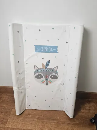 Cambiador acolchado bebé con diseño de zorro