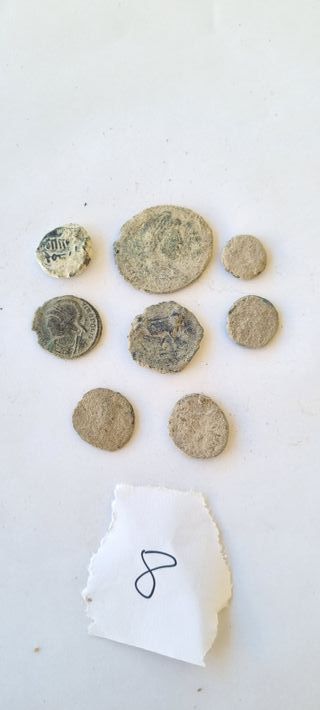 Lote de 8 monedas romanas antiguas