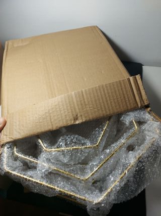 Set Estanterías Hexagonales Doradas 25cm/20cm/15cm