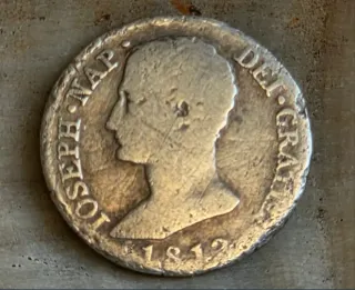 Moneda Plata 1 Real Napoleón 1812
