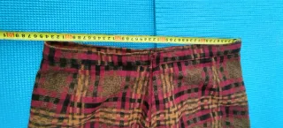 Falda vintage midi de lana a cuadros tartán (M/L)