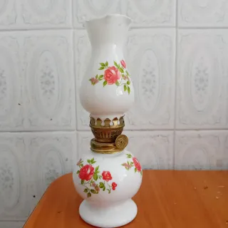 Candil antiguo de cristal y metal
