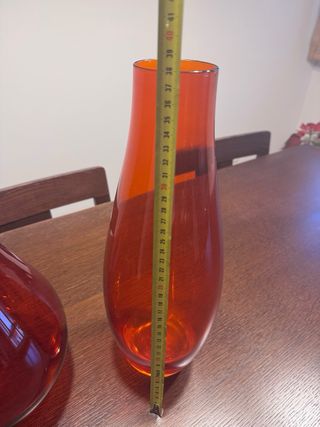 Jarrones de cristal naranja