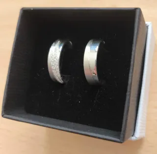 Pareja Anillos Compromiso Plata Ley