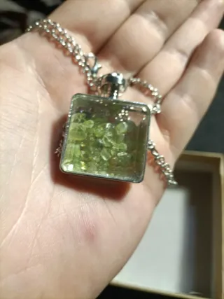 Colgante Piedra Volcánica Olivina