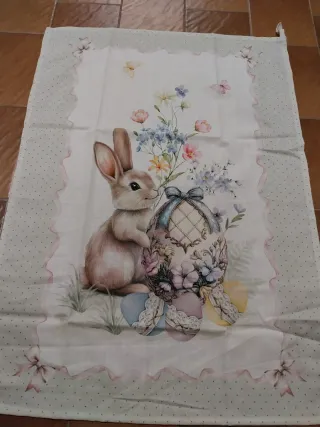 Strofinaccio Pasqua con Coniglietto e Uova