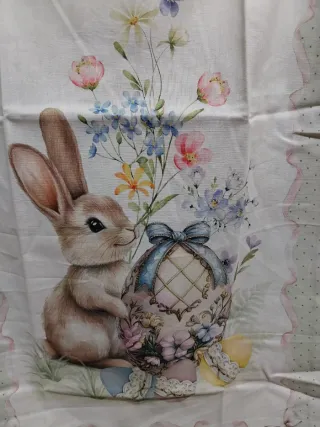 Strofinaccio Pasqua con Coniglietto e Uova