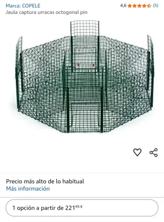 Jaula urracas COPELE octogonal
