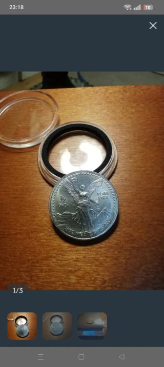 Coleccion Onzas Plata  999 Libertad Mexico 1992