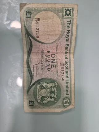 Billete 1 Libra Escocia 1977