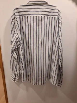 Camisa Cortefiel Rayas Azul y Blanca
