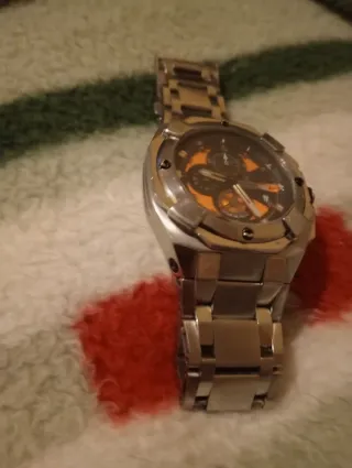 Reloj Festina Hombre Plata y Naranja