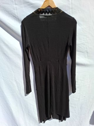 Vestito Zara S flecos crochet boho