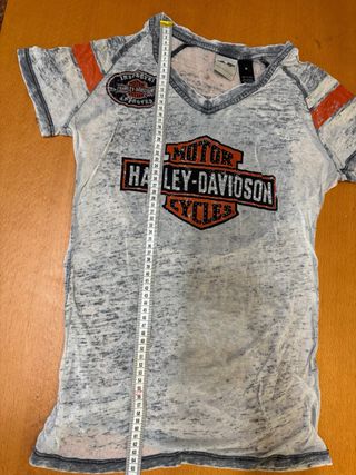 Camiseta Harley-Davidson chica gris/naranja