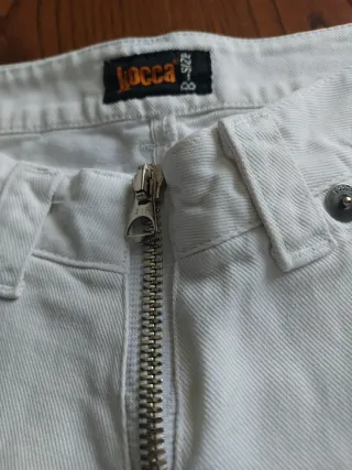 Jeans  vita bassa bianchi vintage a zampa tg.28