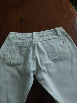 Jeans  vita bassa bianchi vintage a zampa tg.28
