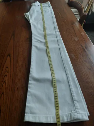 Jeans  vita bassa bianchi vintage a zampa tg.28