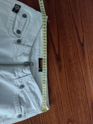 Jeans  vita bassa bianchi vintage a zampa tg.28