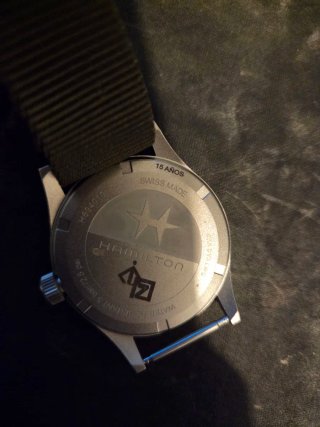 Reloj Hamilton Khaki Militar Verde/Plata