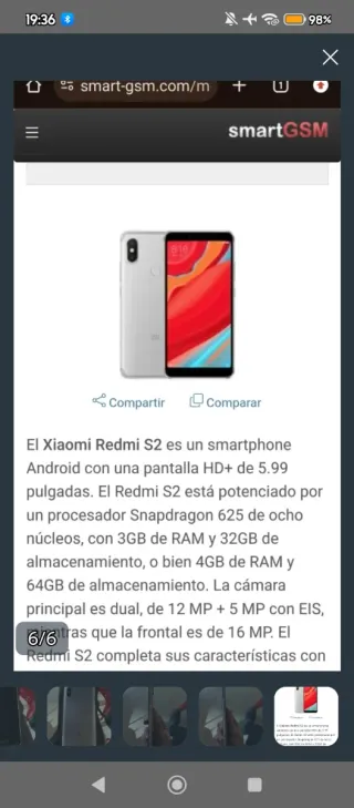 REDMI S2 4+1/64NO ENVIO LEER