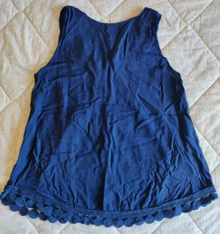 Canotta vintage con paillettes e ricami