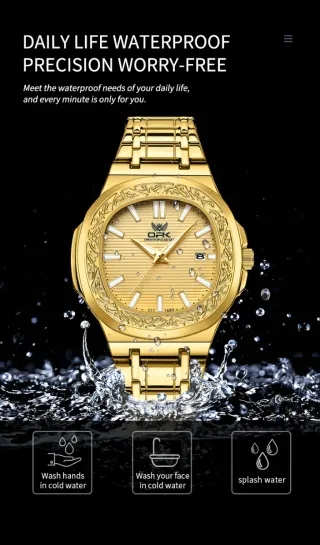 Reloj OPK Hombre Dorado