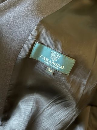 Traje Caramelo Azul Chaqueta Chaleco Pantalón