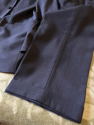 Traje Caramelo Azul Chaqueta Chaleco Pantalón