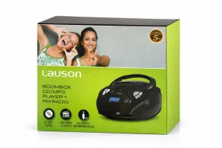 Lauson Boombox CD/MP3 FM Radio Negro