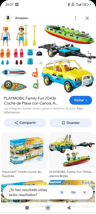 Playmobil Coche con remolque y Kayak 70436
