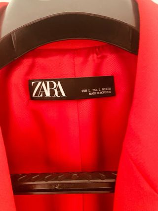 Blazer Zara Rojo Mujer