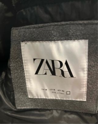 Abrigo largo Zara con forro Talla M