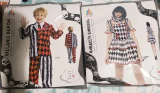 Disfraz Duo Harlequín Sangrienta y Villano Bufón