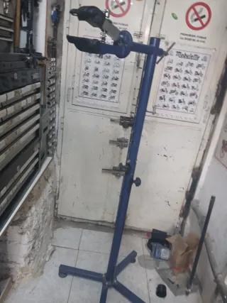 Soporte Reparación Bicicleta Azul