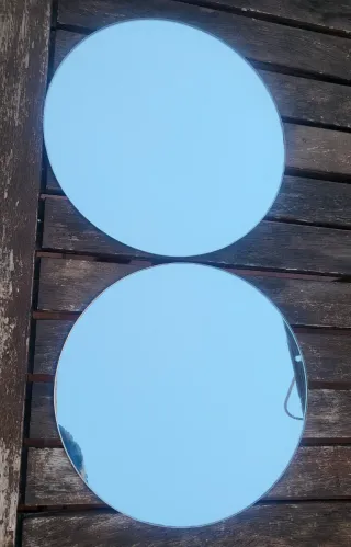 2 Espejos Redondos cristal 20cm