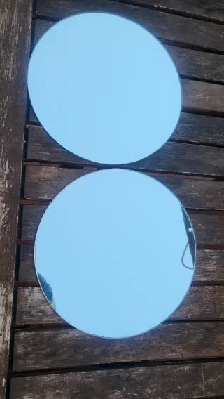 2 Espejos Redondos cristal 20cm