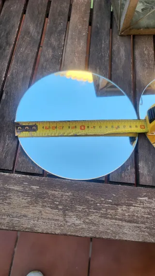 2 Espejos Redondos cristal 20cm